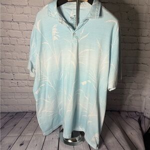 NatNast Light Blue Tropical Patterned Shirt XXL